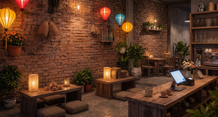 Không gian quán H2T Ăn Vặt Nha Trang